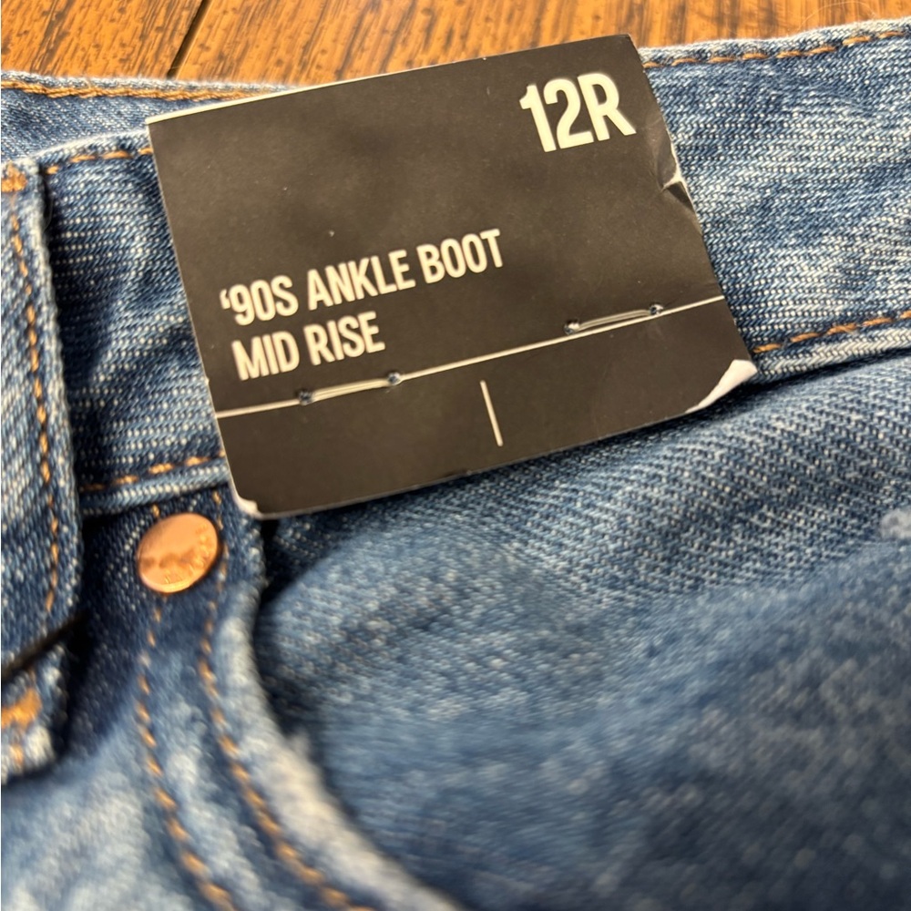 NWT Express Women’s 90’s ankle boot midrise jeans 12R - Picture 3 of 11